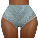 Plus Size Śliczne Majtki Damskie Bawełniane Figi Koronkowe 4XL szare
