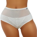 Zmysłowe Majtki Bawełniane Figi Damskie Lekko Opinające 2XL ecru