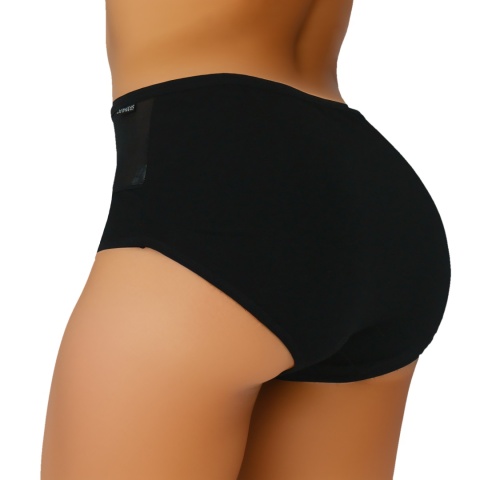 Zmysłowe Majtki Bawełniane Figi Damskie Lekko Opinające XL czarne