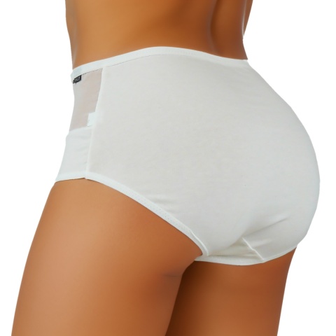 Zmysłowe Majtki Bawełniane Figi Damskie Lekko Opinające XL ecru