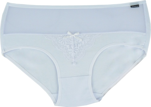Zmysłowe Majtki Bawełniane Figi Damskie Lekko Opinające 2XL białe