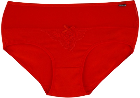 Zmysłowe Majtki Bawełniane Figi Damskie Lekko Opinające L czerwone