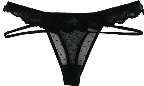 Zmysłowe Stringi Seksowne Majtki Damskie Koronkowe S/M czarne