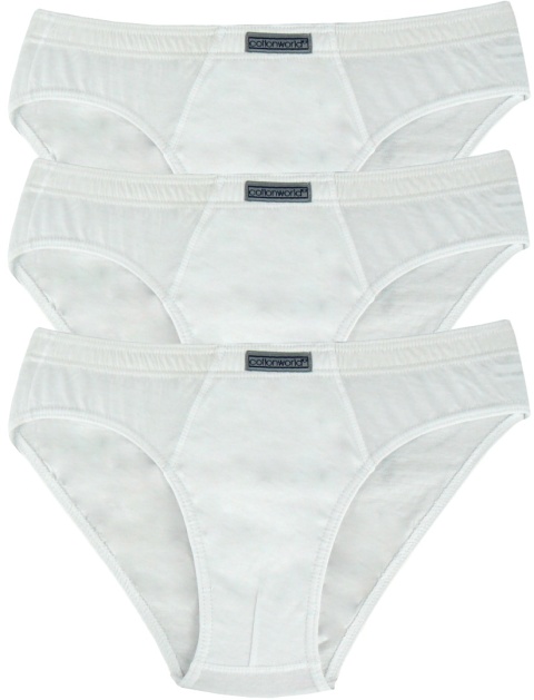 3X Slipy Męskie Klasyczne Majtki 100% Bawełniane Cotton World L białe