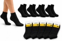 5x BAWEŁNIANE skarpetki CZARNE damskie premium 35-38
