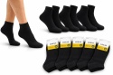 5x BAWEŁNIANE skarpetki CZARNE damskie premium 39-42