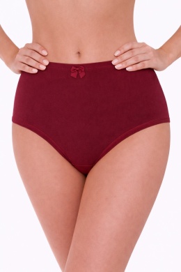 Majtki damskie bawełniane gładkie MAXI figi PLUS SIZE 2XL bordowe