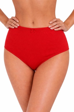 Majtki damskie bawełniane gładkie MAXI figi PLUS SIZE 3XL czerwone