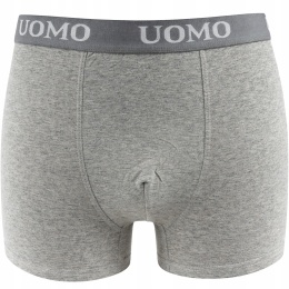 Bokserki Męskie Bawełniane Oddychające Wygodne Majtki Gładkie szare 3XL
