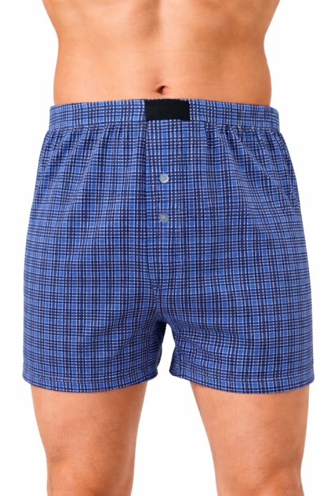 LUŹNE majtki WYGODNE BOKSERKI MĘSKIE DO SPANIA 100% bawełna  2XL niebieskie