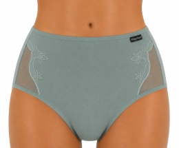 Majtki Gładkie Bawełniane Wygodne Wyższe Figi Damskie COTTON XL j. zielone
