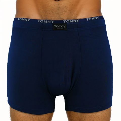 Męskie Gładkie Bokserki Wygodne Majtki Bambusowe M navy blue