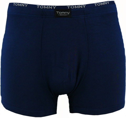 Męskie Gładkie Bokserki Wygodne Majtki Bambusowe L navy blue