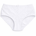 Plus Size Śliczne Majtki Damskie Bawełniane Figi Koronkowe 3XL białe